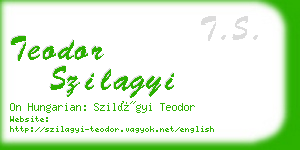 teodor szilagyi business card